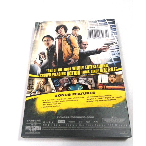 Kick-Ass (DVD, 2010) WITH SLIP COVER - Picture 2 of 2